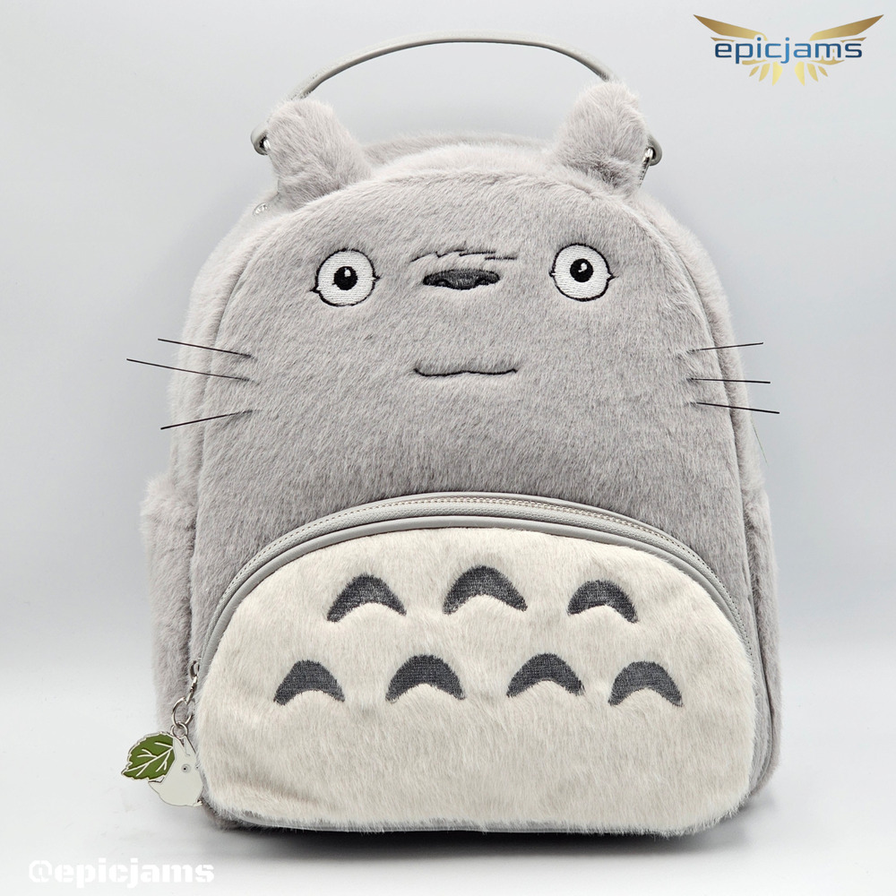 Studio Ghibli My Neighbor Totoro Smiling Cosplay Figural Gray Backpack Bag New